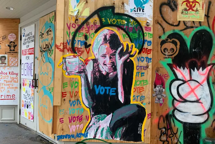 "Vote" street art